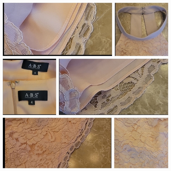 ABS Peach Lace Skirt Set,  Sz 4 - Picture 16 of 16